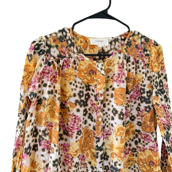 Ba&sh Floral Doddy Blouse in Ocre - Picture 5 of 9